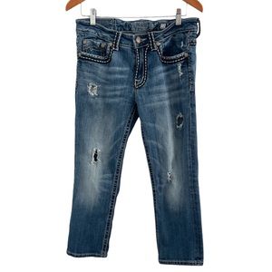 Miss me boyfriend jeans cropped low rise